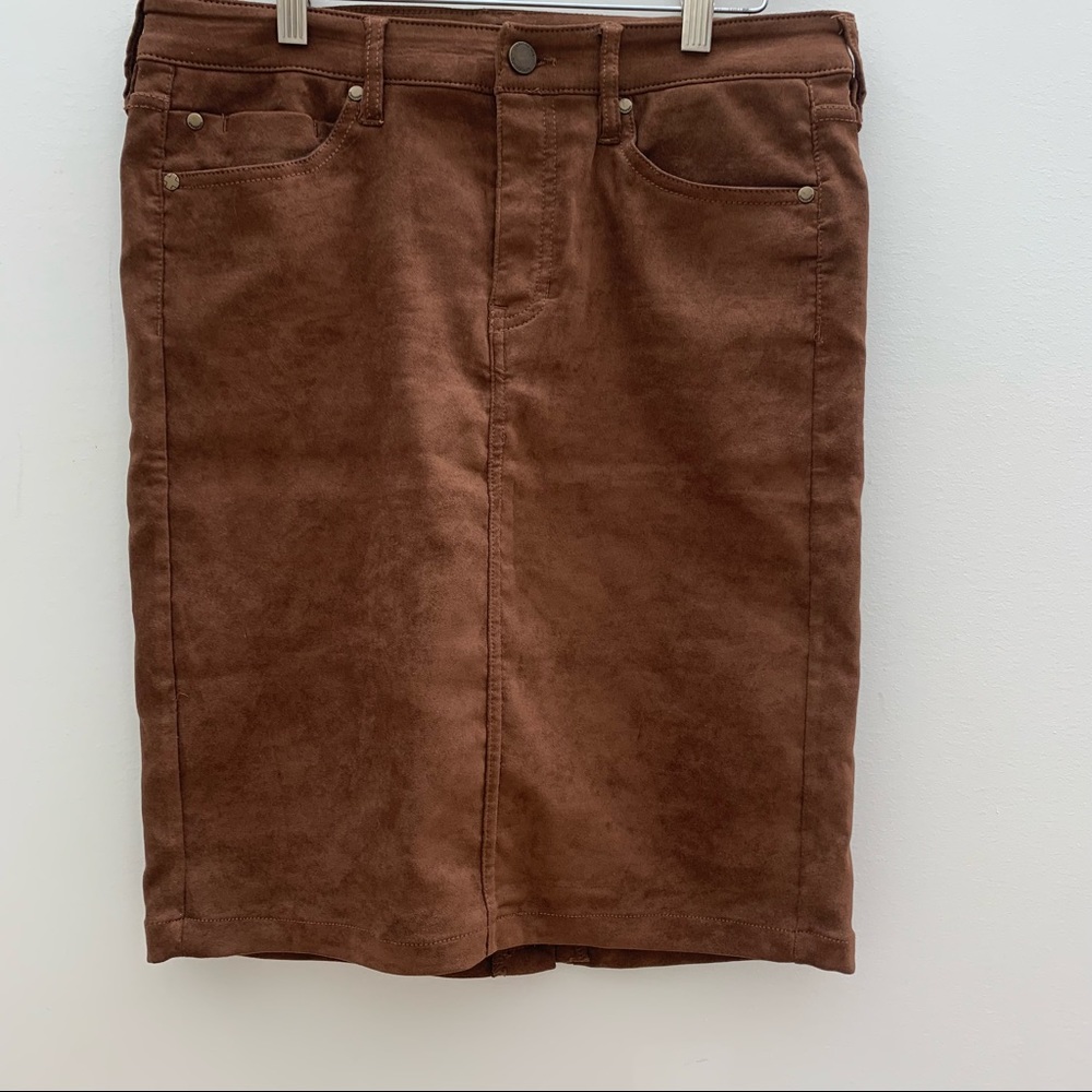Faux Suede Liverpool Pencil Skirt Sz 8-29